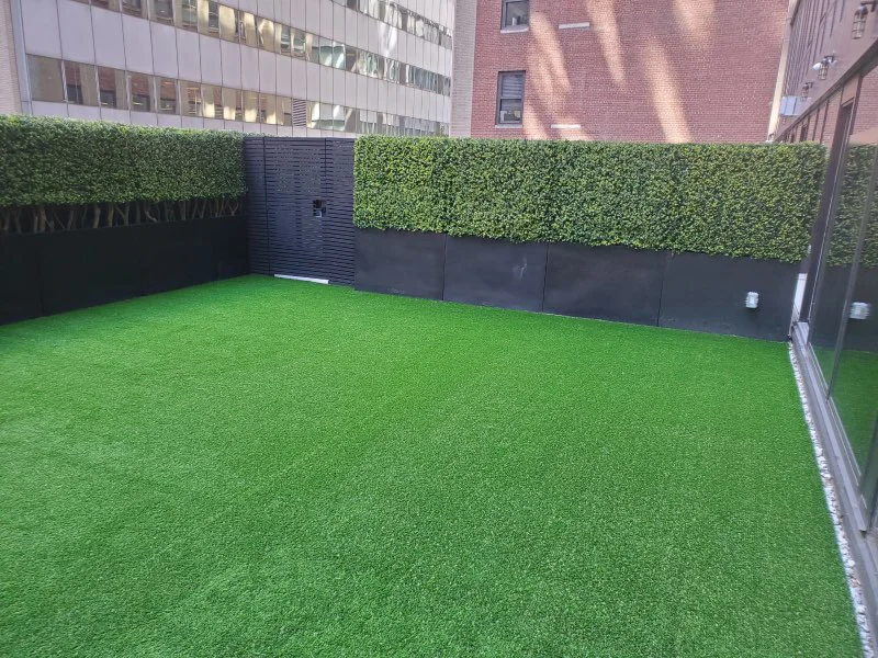 Turf flooring Edel Grass Lounge NYC Installation